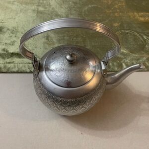 Vintage Thai Design Aluminum Tea Kettle,